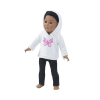 18-inch Doll Clothes - Hooded Butterfly Sweatshirt Outfit with Black Skinny Jeans - fits American Girl ® Dolls - Image 3 of 0