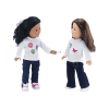 18 Inch Doll Clothes - 5-Pack Plain, Long Sleeved White T-shirts - fits American Girl ® Dolls - Image 2 of 0