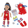 photo of 18-inch Doll Clothes - 9-Piece Soccer Outfit and Accessories Plus Medal - fits American Girl ® Dolls - Image 1 of 0