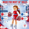 photo of 18-inch Doll Clothes - Cheerleader Outfit with Pom Poms and Gym Shoes - fits American Girl ® Dolls - Image 4 of 0