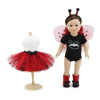 18-Inch Doll Clothes - Magical Lady Bug 5 PC 18" Doll Costume Outfit with Removable Wings, Antenna Headband and Fun Boots - fits American Girl ® Dolls - Image 3 of 0