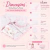 18" Doll Unicorn Bedding Set – 5 Piece Reversible Unicorn Theme Doll Bedding with Pink Ruffles + Unicorn Lovey – Fits American Girl Dolls, Bunks, Cradles & Cribs - Image 5 of 0
