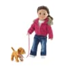 18-inch Doll Accessories - Brown Puppy Dog with Leash and Dog Tag - fits American Girl ® Dolls - Image 2 of 0