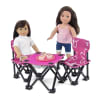 18 Inch Doll Accessories - Two Pink Armless Camping Chairs and Table Set - fits American Girl ® Dolls - Image 4 of 0