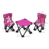 18 Inch Doll Accessories - Two Pink Armless Camping Chairs and Table Set - fits American Girl ® Dolls - Image 5 of 0