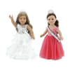 18-inch Doll Stunning White Pageant Gown Dress & Sash/Crown Outfit Bundled with Our Lovely Salmon Colored Dress & Accessories 18" Doll Clothes Set | Compatible with American Girl Dolls - Image 1 of 0