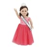 18-inch Doll Stunning White Pageant Gown Dress & Sash/Crown Outfit Bundled with Our Lovely Salmon Colored Dress & Accessories 18" Doll Clothes Set | Compatible with American Girl Dolls - Image 3 of 0