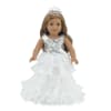 18-inch Doll Stunning White Pageant Gown Dress & Sash/Crown Outfit Bundled with Our Lovely Salmon Colored Dress & Accessories 18" Doll Clothes Set | Compatible with American Girl Dolls - Image 4 of 0