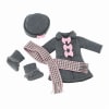 14 Inch Doll Clothes - Grey and Pink Coat with Hat, Boots, and Scarf - fits Wellie Wishers ® Dolls - Image 2 of 0