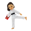 14-inch Doll Clothes - Karate Outfit with 9 Color Belts and Red Kick-Pad - fits Wellie Wishers ® Dolls - Image 4 of 0