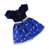 14-inch Doll Clothes - Midnight Blue Holiday Evening Dress with Silver Stars - fits Wellie Wishers ® Dolls - Image 4 of 0