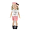 14-Inch Doll Clothes - Eiffel Tower Paris Graphic T-Shirt and Pleated Skirt Outfit - fits Wellie Wishers ® Dolls - Image 1 of 0