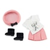 14-Inch Doll Clothes - Eiffel Tower Paris Graphic T-Shirt and Pleated Skirt Outfit - fits Wellie Wishers ® Dolls - Image 2 of 0
