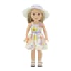 14 Inch Doll Clothes - Yellow Flowered Party Dress with White Hat - fits Wellie Wishers ® Dolls - Image 4 of 0