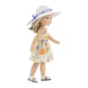 14 Inch Doll Clothes - Yellow Flowered Party Dress with White Hat - fits Wellie Wishers ® Dolls - Image 5 of 0