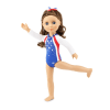 14-inch Doll Clothes - Gymnastics Leotard plus Tumbling Mat and Hair Bow - fits Wellie Wishers ® Dolls - Image 3 of 0