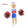 14-inch Doll Clothes - Cheerleader Outfit with Pom Poms and Gym Shoes - fits American Girl ® Dolls - Image 1 of 0