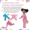 8-PC Pajama BUNDLE - Footed PJs Set with 14" Doll Teddy Bear Accessory, Plaid Doll PJ Gift Set and Leopard Satin PJ Set - Image 3 of 0