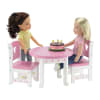 14-inch Doll Furniture - Star Collection Table and 2 Chair Dining Set - fits American Girl ® Wellie Wishers Dolls - Image 5 of 0