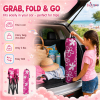 Emily Rose pink kids folding beach camp chair with floral design, cup holder, safety lock, and carry case for toddlers ages 2-7 - Image 5 of 0