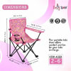 Kids Camping Chair | Playful Hearts Beach Chair with Safety Lock and Carry Case - Perfect for Camping, Travel, Tailgate, Lawn - for Indoor and Outdoor - Image 2 of 0