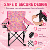Kids Camping Chair | Playful Hearts Beach Chair with Safety Lock and Carry Case - Perfect for Camping, Travel, Tailgate, Lawn - for Indoor and Outdoor - Image 3 of 0