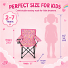 Kids Camping Chair | Playful Hearts Beach Chair with Safety Lock and Carry Case - Perfect for Camping, Travel, Tailgate, Lawn - for Indoor and Outdoor - Image 4 of 0