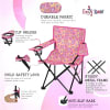 Kids Camping Chair | Playful Hearts Beach Chair with Safety Lock and Carry Case - Perfect for Camping, Travel, Tailgate, Lawn - for Indoor and Outdoor - Image 5 of 0