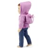 18-inch Doll Clothes - Hooded Sweatshirt  / Heart Design and Skinny Jeans, Includes Belt and Matching Backpack - fits American Girl ® Dolls - Image 3 of 0