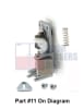 261M Part #11, Right Hand Reverse Aluminum Back Plate Sub Assembly For Cross Bar Rim Panic Exit Hardware - Image 1 of 0