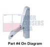 261M Part #4, Aluminum Right Side Inactive Body and Arm Assembly For Left Hand Reverse Cross Bar Rim Panic Exit Hardware - Image 1 of 0