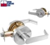 Dominion Hollow Metal Door Passage Handle (Lever Always Unlocked) With Plain Lever On Outside and Plain Lever On Inside, 626 Satin Chrome Finish - Image 2 of 0