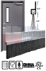 Amweld 48" Fire-Rated Brush Door Sweep for Hollow Metal Doors - Clear Anodized, UL Smoke & Positive Pressure - Image 1 of 0