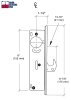 Adams Rite Hook Bolt Lock Assembly, 1-1/2 in. Backset, For Storefront Glass Door - Image 3 of 0