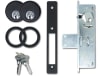 Adams Rite Dead Bolt Lock Kit With Mortise Key Cylinder On Each Side, 31/32 in. Backset, For Storefront Glass Door, Dark Bronze Finish - Image 1 of 0