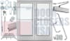 Alumitrex 72x84 Medium Stile Double Glass Doors with 1-Inch Insulated Low-E Tempered Glass, Clear Anodized Finish, Commercial Entry System with Hardware - Image 1 of 0