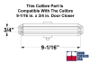 Calibre Regular Arm For 9-1/16 in. x 3/4 in. Door Closer, Aluminum Finish - Image 2 of 0