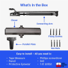 Calibre 9-1/16 in. x 3/4 in. ADA Commercial Door Closer, 8.5lb Opening Force To Size 5, Dual Speed Closing Control Valve, Adjustable Backcheck, Dark Bronze Finish - Image 3 of 0