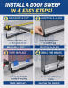 Ceco 36" Fire-Rated Brush Door Sweep for Hollow Metal Doors - Black Anodized, UL Smoke & Positive Pressure - Image 2 of 0