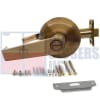 Cal-Royal Grade 2 Commercial Cylindrical Lockset, Privacy Function (Restroom Application), 3-5/16 in. Rose Trim, Coin Turn On Outside, Push Button On Inside, US10 Satin Bronze Finish - Image 1 of 0