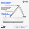 CRP Securities 12 in. x 3/4 in. ADA Barrier Free Commercial Door Closer, Full Cover, Fully Adjustable Spring Size 1-6, With Closing Speed and Backcheck Adjustment, Aluminum Finish - Image 3 of 0