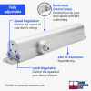 CRP Securities 12 in. x 3/4 in. ADA Barrier Free Commercial Door Closer, Full Cover, Fully Adjustable Spring Size 1-6, With Closing Speed and Backcheck Adjustment, Aluminum Finish - Image 5 of 0