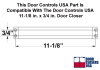 Door Controls USA Regular Arm For 11-1/8 in. x 3/4 in. Door Closer, Aluminum Finish - Image 2 of 0