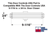 Door Controls USA Regular Arm For 9-1/16 in. x 3/4 in. Door Closer, Dark Bronze Finish - Image 2 of 0