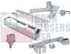 Dorma 3-1/8 in. Width x 13-7/16 in. Length x 2-3/8 in. Height Right Hand Commercial ADA 8.5lb Floor Closer With 1/2 in. Spindle, Cement Case, Brushed Stainless Cover Plate, Satin Chrome 3/4 in. Offset Arm and Top Pivot - Image 1 of 0