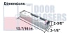 Dorma 3-1/8 in. Width x 13-7/16 in. Length x 2-3/8 in. Height Right Hand Commercial ADA 8.5lb Floor Closer With 1/2 in. Spindle, Cement Case, Brushed Stainless Cover Plate, Satin Chrome 3/4 in. Offset Arm and Top Pivot - Image 3 of 0