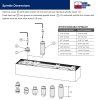 Dorma BTS80-74020 7/8 in. Collar Height Spindle, 1-1/8 in. Door Clearance, For Dorma BTS80 Concealed Floor Closers - Image 2 of 0
