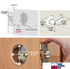Dorma Grade 1 Heavy Duty Commercial Entrance Door Lock, 3-1/2 in. Rose Trim, Key Cylinder On Outside, Push/Turn Button On Inside, Schlage C Keyway, 626 Satin Chrome Finish - Image 5 of 0