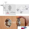 Dorma Grade 2 Commercial Entrance Door Lock, 3-5/16 in. Rose Trim, Key Cylinder On Outside, Push/Turn Button On Inside, Schlage C Keyway, 626 Satin Chrome Finish - Image 5 of 0