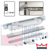 Dorma Overhead Concealed Gear Drive Door Closer, 1-9/16 in. Closer Body Width, With Slide Track Arm and Block, Spring Size 2-5, Aluminum Finish - Image 1 of 0